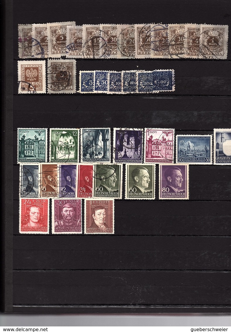 POLOGNE très belle collection avec variétés de papier, coloris, dentelures neufs **/* et obl. avec séries thématiques