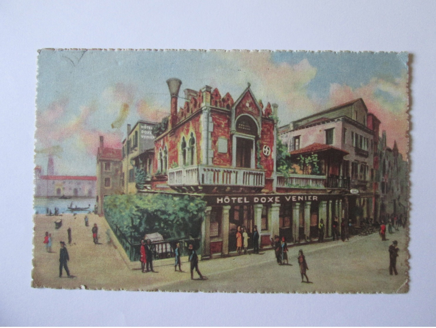 Italy-Venezia/Venice-Hotel Doxe Venier,used Postcard From 1928 - Venezia (Venice)