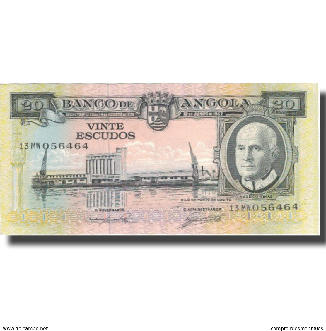Billet, Angola, 20 Escudos, 1962, 1962-06-10, KM:92, SUP - Angola
