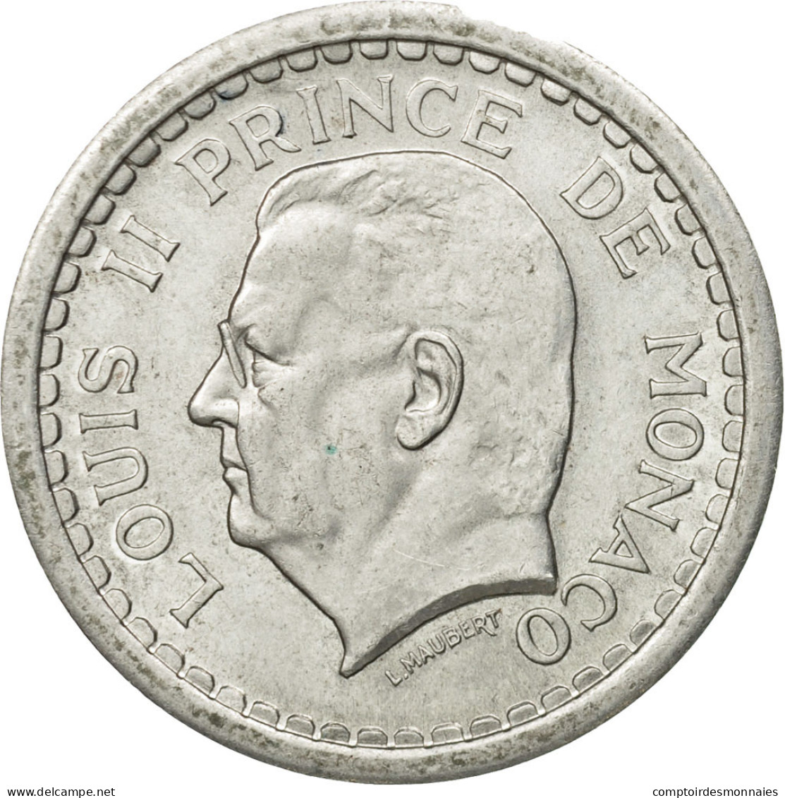 Monnaie, Monaco, Louis II, 2 Francs, Undated (1943), SUP, Aluminium - 1922-1949 Louis II