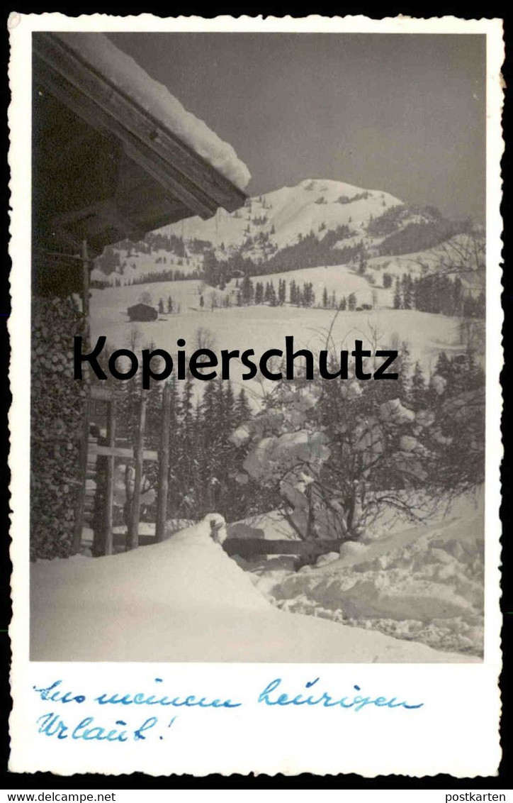 ALTE POSTKARTE AUS MEINEM HEURIGEN URLAUB STEMPEL WELS OBERÖSTERREICH 1944 Schnee Berg Ansichtskarte AK Cpa Postcard - Wels