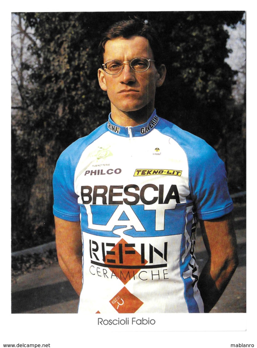 CARTE CYCLISME FABIO ROSCIOLI TEAM BRESCIALAT 1994 - Cycling