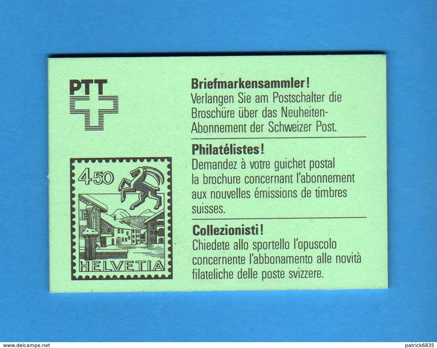 SUISSE -CARNET 1985 NEUF .Cat.DES TIMBRES SUISSES Nr:0-80. ZUMSTEIN Nr:58. MNH.   Vedi Descrizione. - Libretti