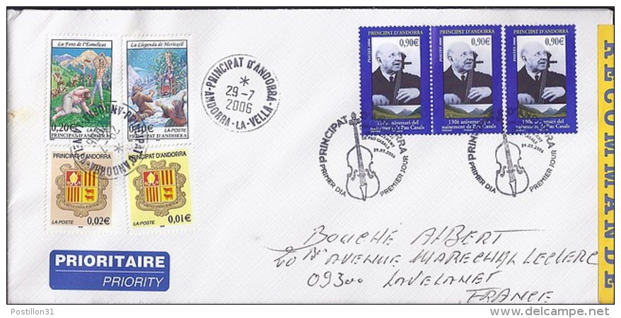 TP N° 629x3 + DIVERS  SUR LETTRE  RECOMMANDEE DU 29.07.06 POUR LA FRANCE - Brieven En Documenten