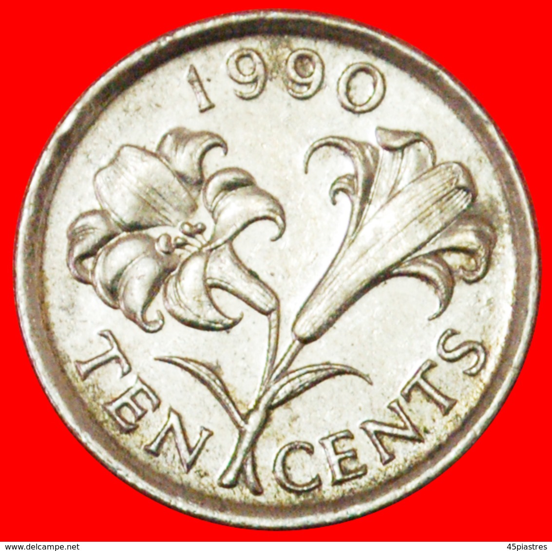# FLOWER (1986-1998): BERMUDA ★ 10 CENTS 1990! LOW START ★ NO RESERVE! - Bermuda