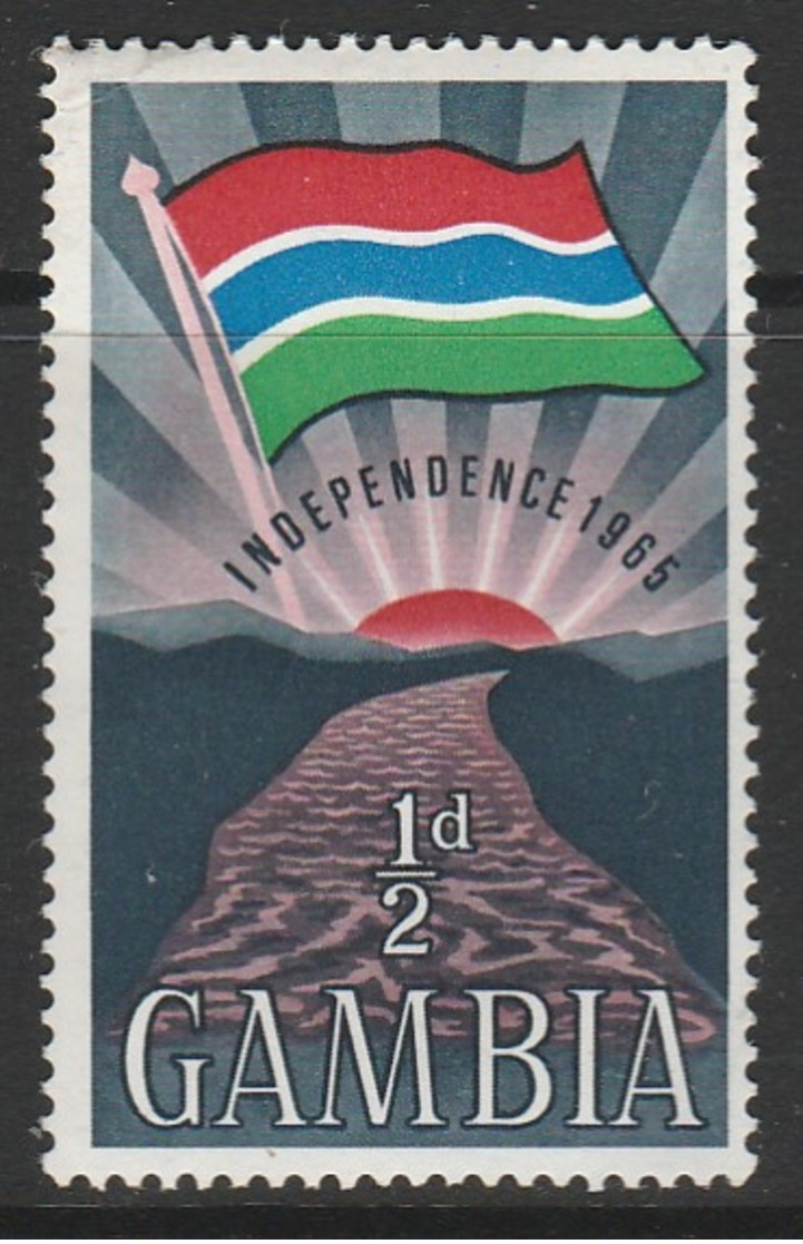 Gambia 1965 Independence ½ P Multicoloured SW 208 ** MNH - Gambie (1965-...)