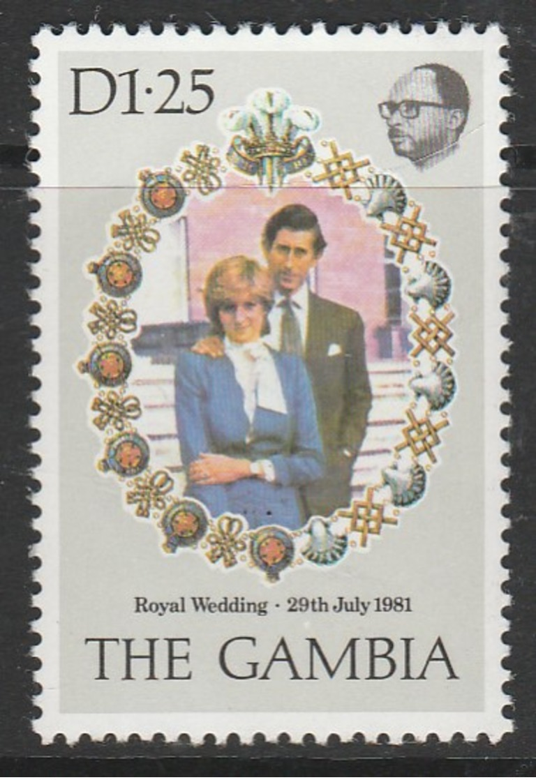 Gambia 1981 Royal Wedding Of Prince Charles And Lady Diana Spencer 1.25 D Multicoloured SW 433 * M/H - Gambia (1965-...)