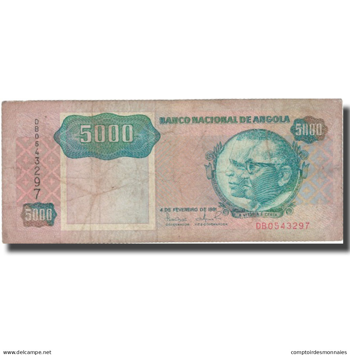 Billet, Angola, 5000 Kwanzas, 1991, 1991-02-04, KM:130a, TB - Angola