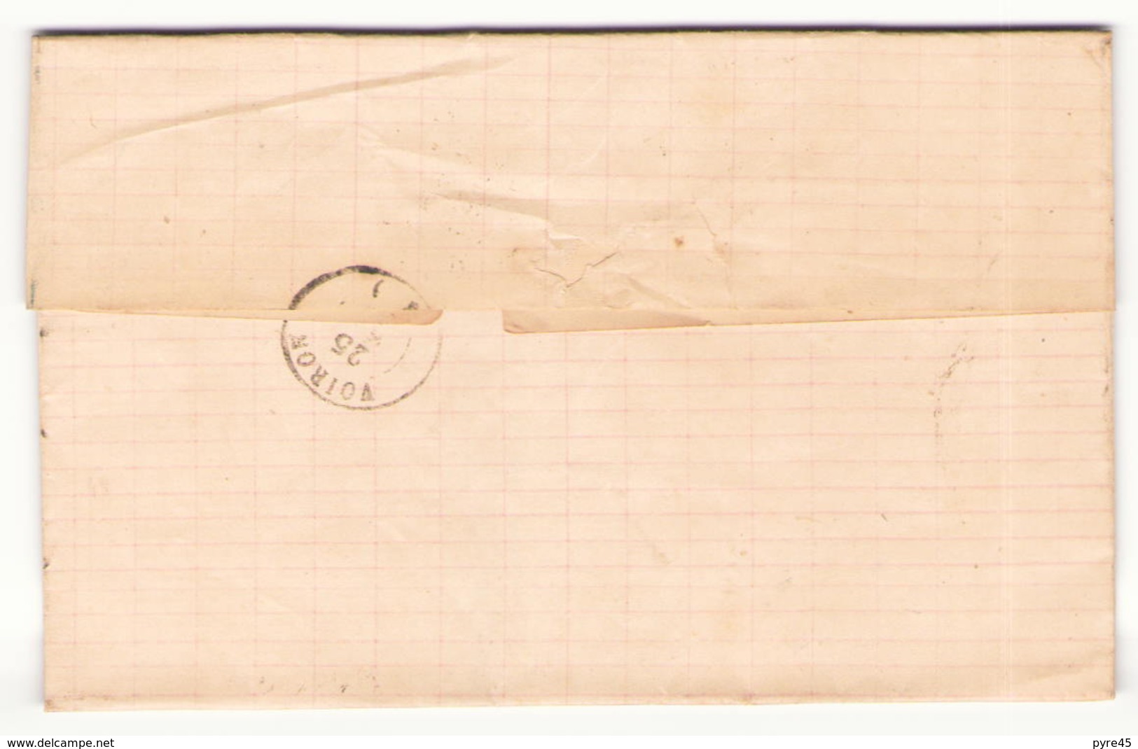 Enveloppe Du 24 Janvier 1867 ?? De Marseille Pour Voiron - 1863-1870 Napoléon III Lauré