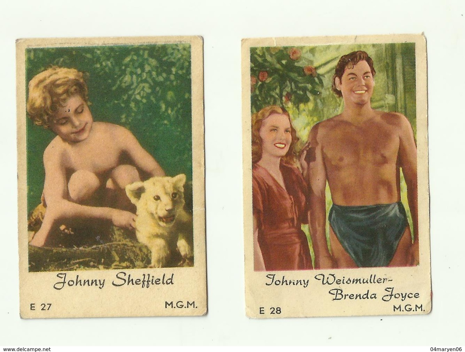 -**2 X  Johnny Weissmuller & Brenda Joyce & Johnny  Sheffield ** - - Photos