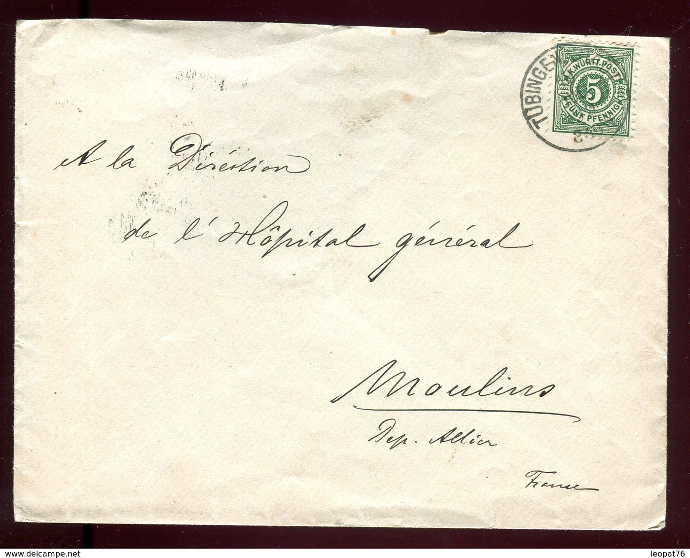 Allemagne - Enveloppe De Tubingen Pour La France - Lettres & Documents