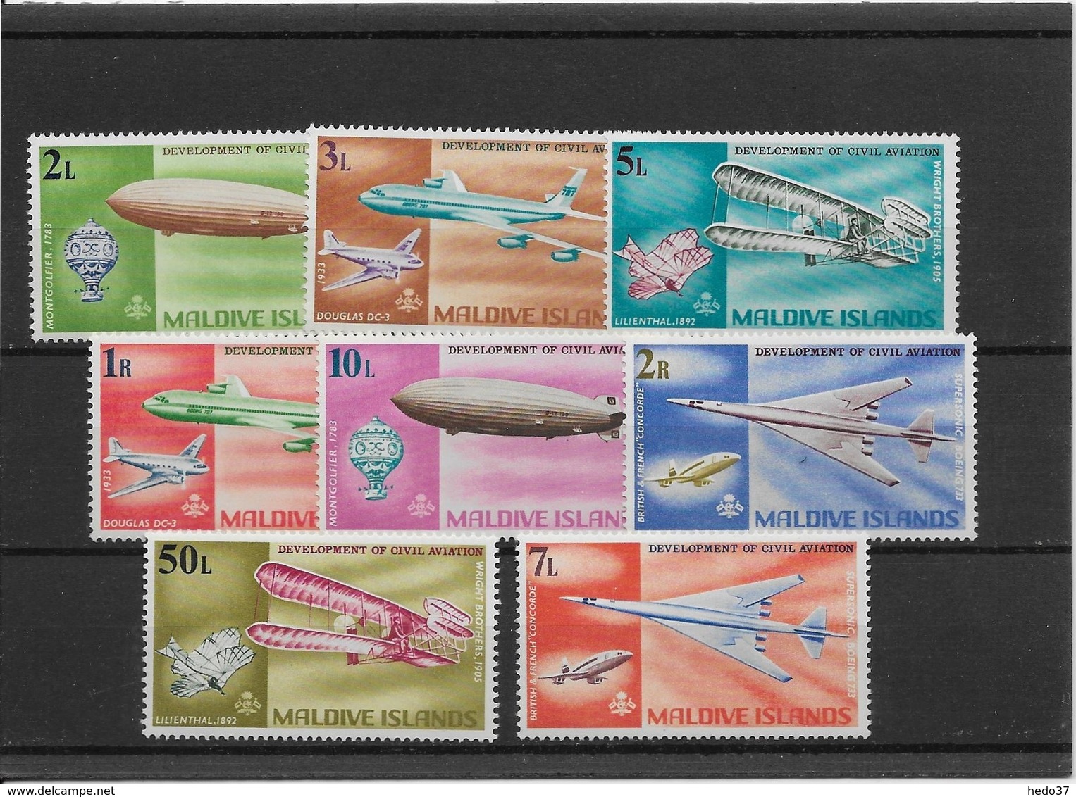 Maldives N°265A/H - Neufs ** Sans Charnière - TB - Malediven (1965-...)