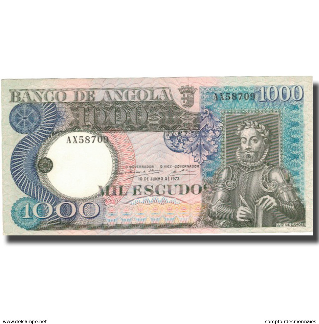 Billet, Angola, 1000 Escudos, 1973, 1973-06-10, KM:108, SUP - Angola