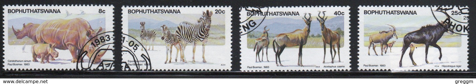 Bophuthatswana Set Of Stamps Celebrating Planesberg Nature Reserve  From 1983. - Bophuthatswana