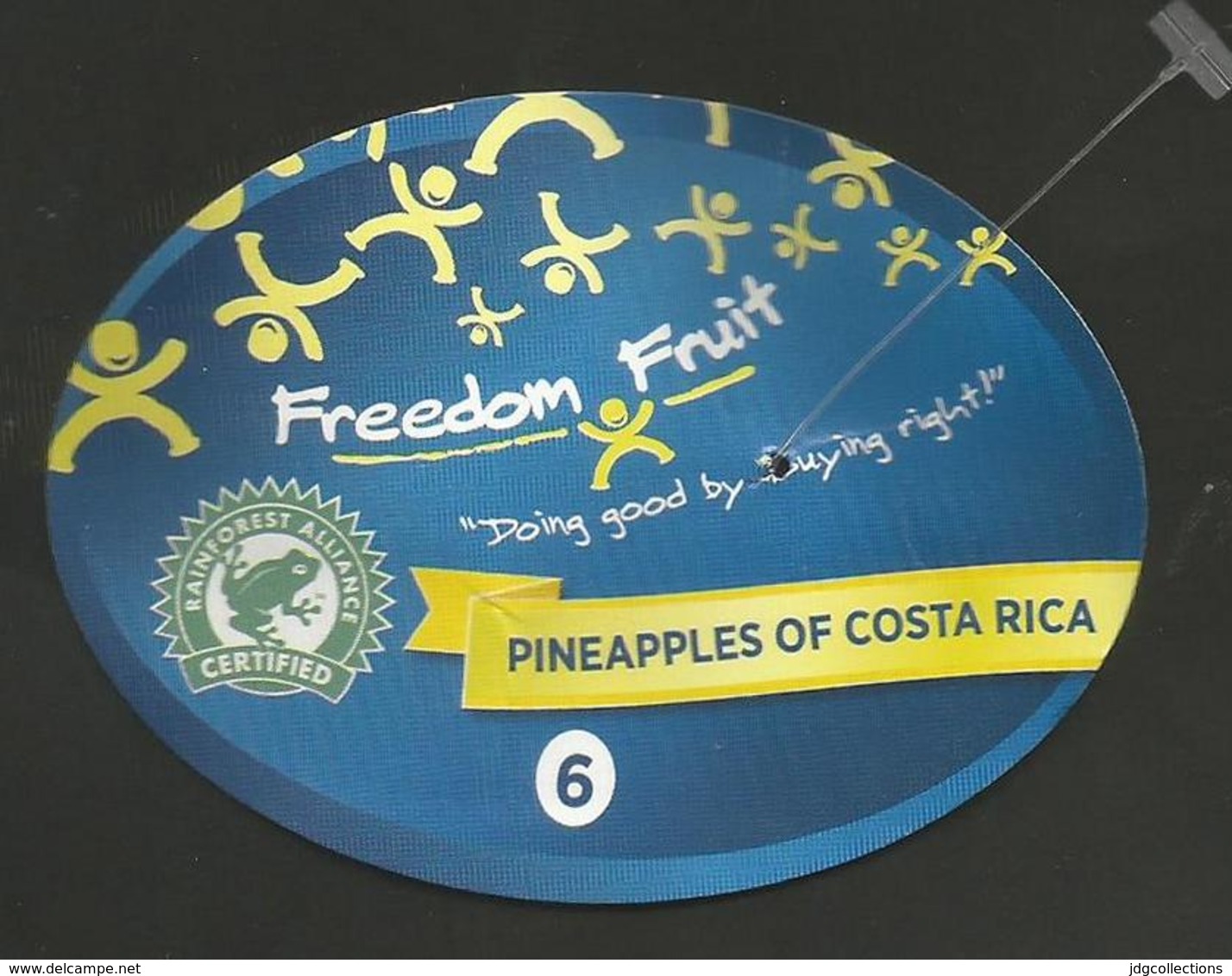 # PINEAPPLE FREEDOM FRUIT Size 6 (Type 2) Fruit Tag Balise Etiqueta Anhanger Ananas Pina Costa Rica - Fruits & Vegetables