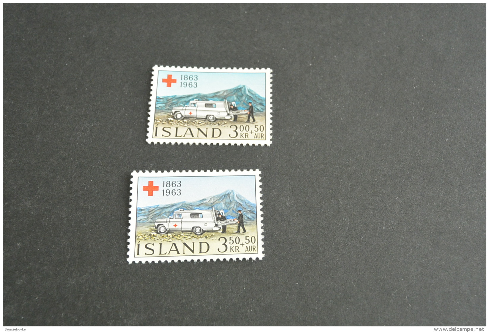 K11619-  Set   MNh Iceland - Island - 1963- SC. B17-18-  YV. 330-331- Centenary Red Cross- - Croce Rossa