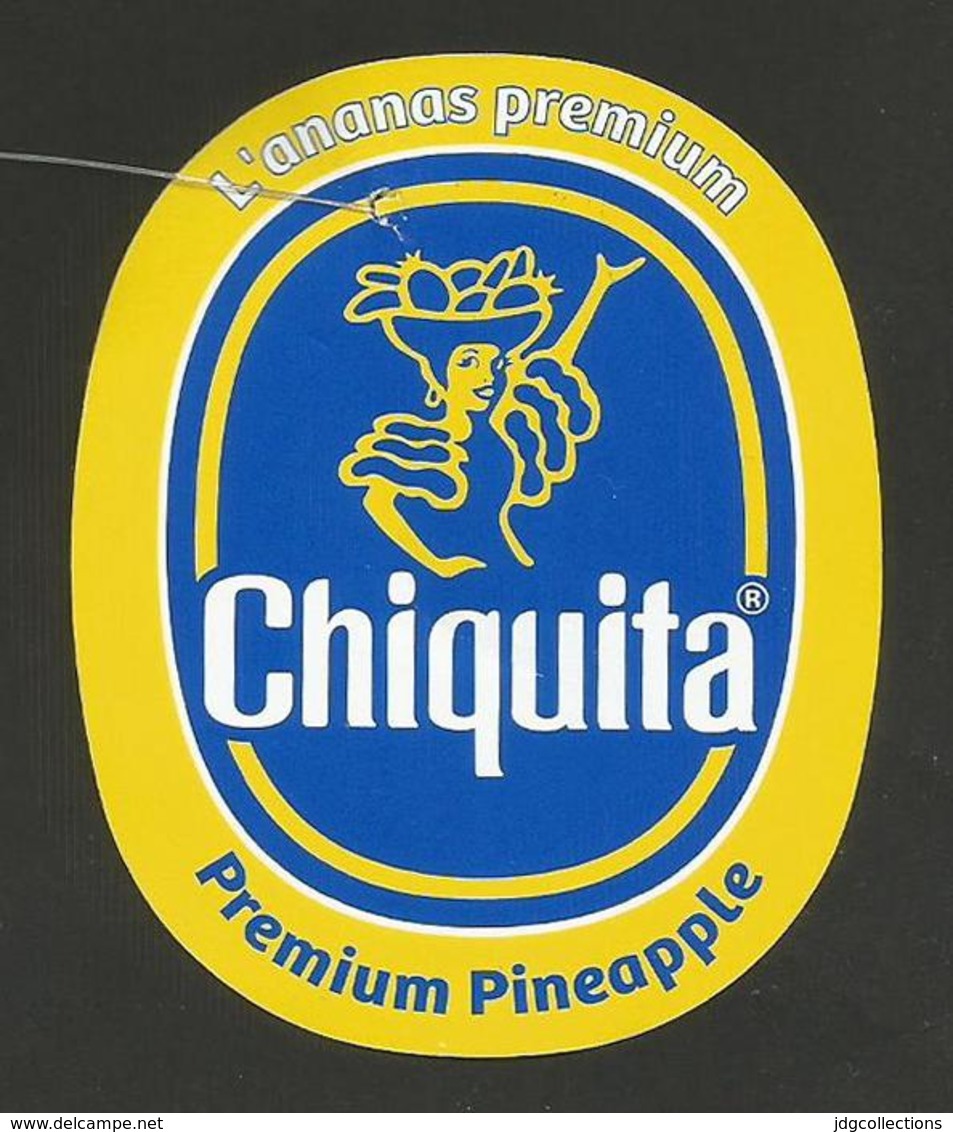 # PINEAPPLE CHIQUITA PREMIUM Type 4 Size 7 Fruit Tag Balise Etiqueta Anhanger Costa Rica Ananas Pina - Fruits & Vegetables