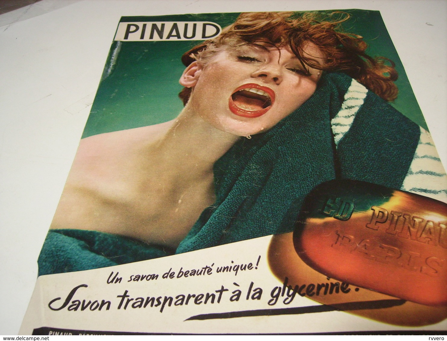 ANCIENNE PUBLICITE SAVON TRANSPARENT DE PINAUD 1953 - Publicités