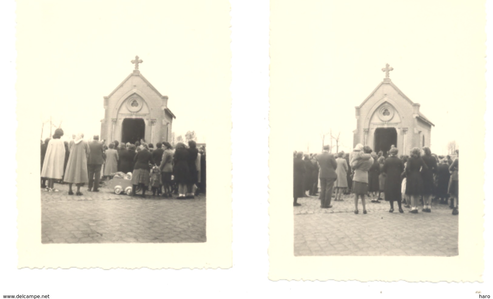 Lot De 2 Photos (+/- 6 X 9 Cm) Chapelle Dédiée à N-D Du Bon Secours Mais Où ??, A SITUER (b232) - Lieux