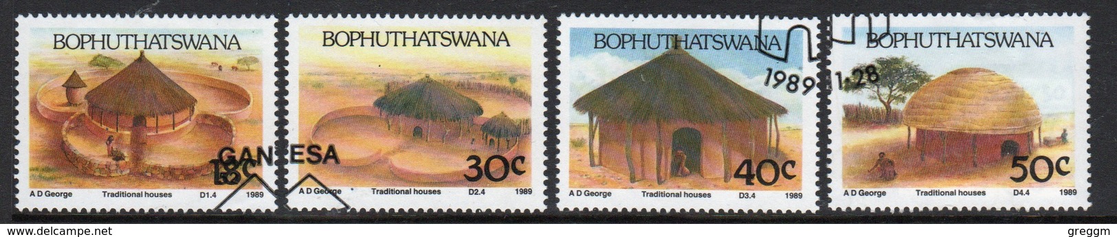 Bophuthatswana Set Of Stamps Celebrating Traditional Houses From 1989. - Bophuthatswana