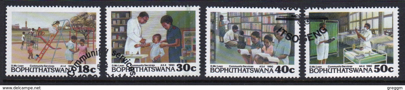 Bophuthatswana Set Of Stamps Celebrating Community Services From 1990. - Bophuthatswana