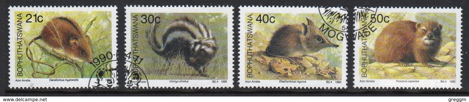 Bophuthatswana Set Of Stamps Celebrating Small Mammals From 1990. - Bophuthatswana