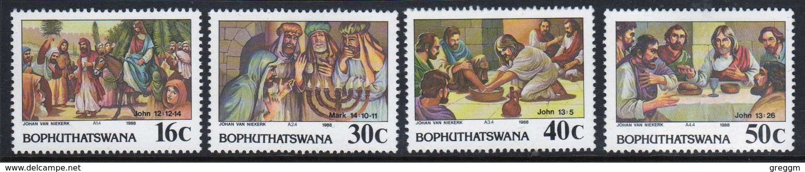 Bophuthatswana Set Of Stamps Celebrating Easter From 1988. - Bophuthatswana