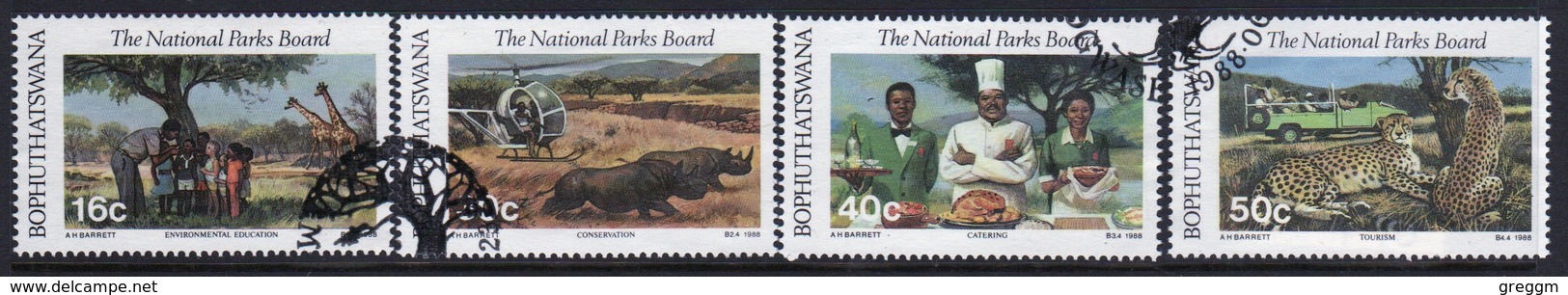 Bophuthatswana Set Of Stamps Celebrating National Parks Board From 1988. - Bophuthatswana