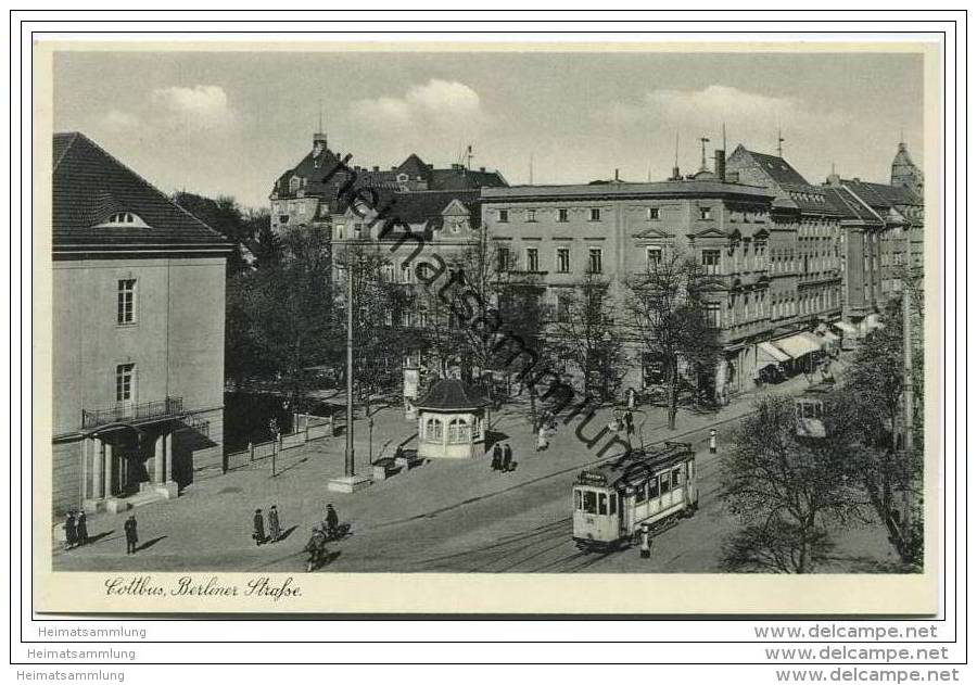 Cottbus - Berliner Strasse - Strassenbahn Ca. 1930 - Cottbus