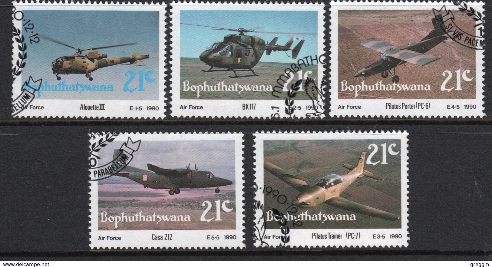 Bophuthatswana Set Of Stamps Celebrating Air Force From 1990. - Bophuthatswana