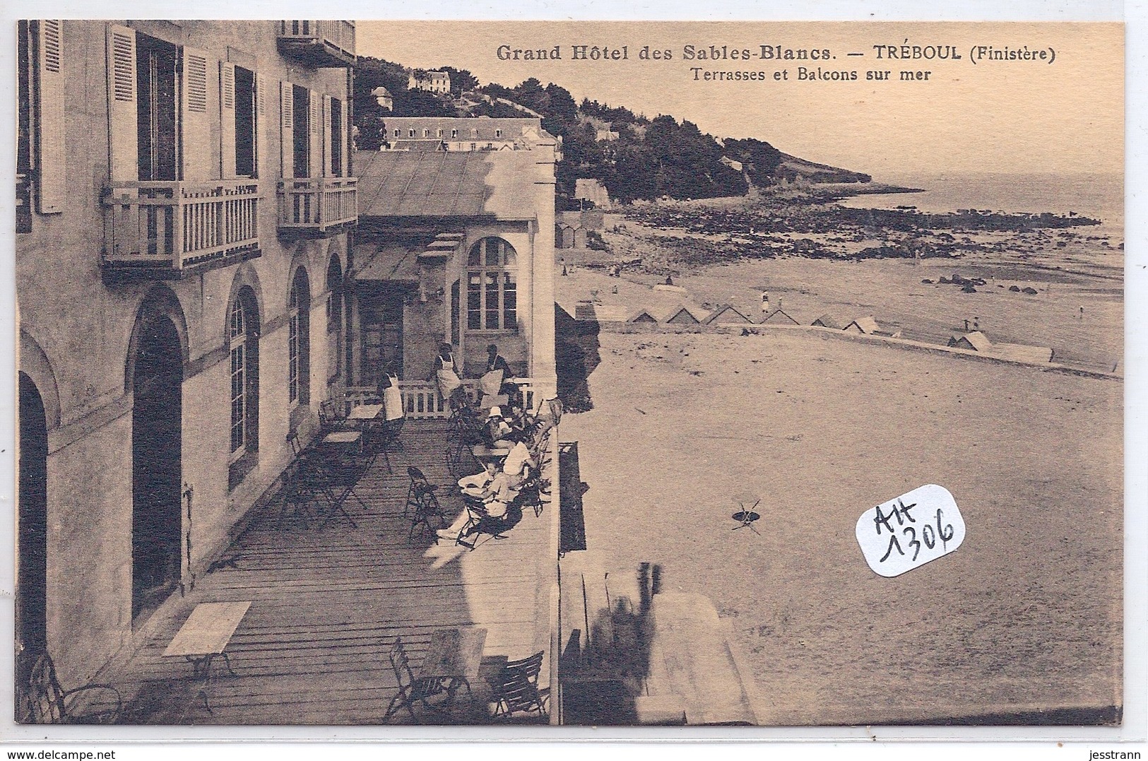 TREBOUL- GRAND HOTEL DES SABLES BLANCS- TERRASSES ET BALCONS SUR LA MER - Tréboul