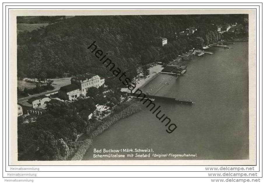 Bad Buckow - Schermützelsee Mit Seebad - Junkers Luftbild - Foto-AK 30er Jahre - Buckow