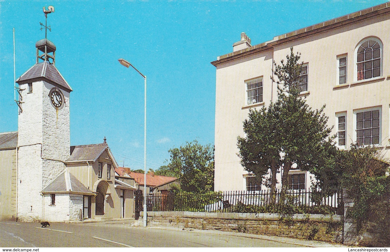 Postcard The Town Hall Laugharne Carmarthenshire [ Salmon ] My Ref  B12364 - Carmarthenshire