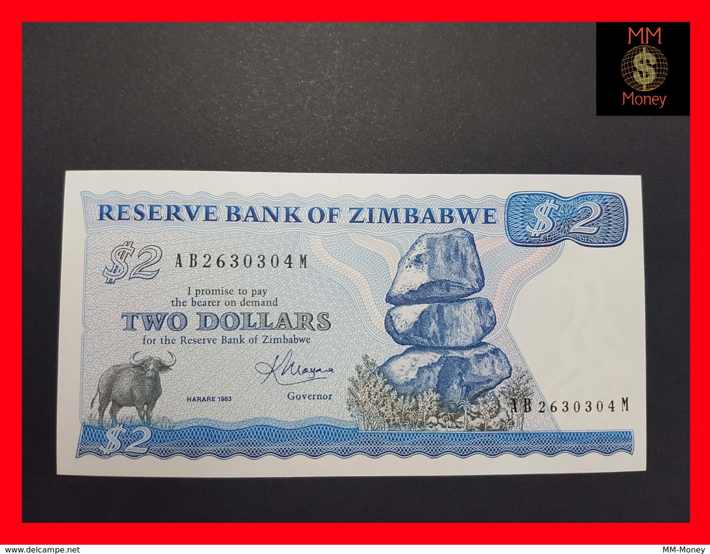 Zimbabwe  2 $ 1983 P. 1 B  UNC - Zimbabwe