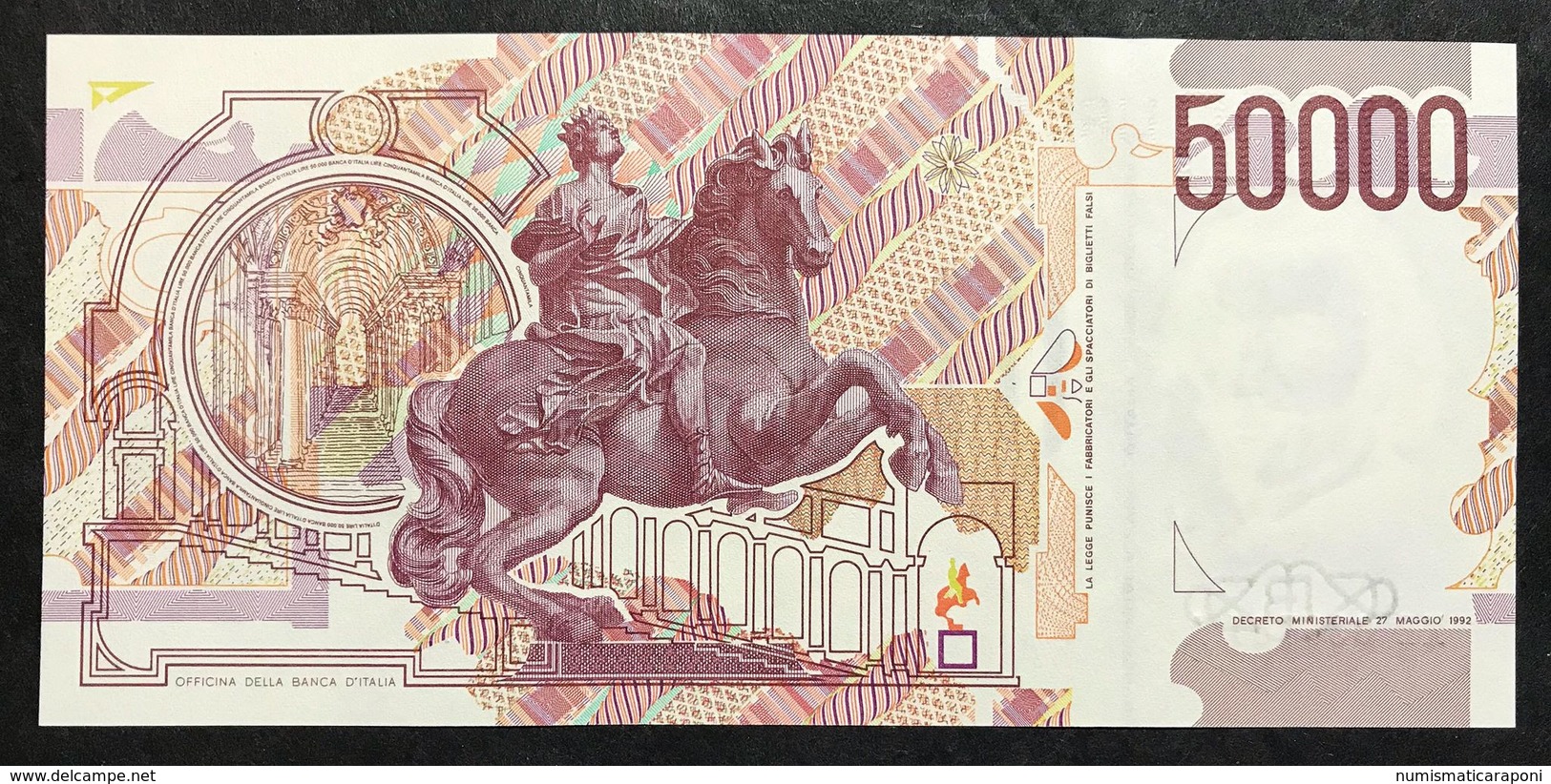 50000 LIRE BERNINI II° TIPO SERIE Sostitutiva XE 1999 Q.fds   LOTTO 2235 - 50000 Liras