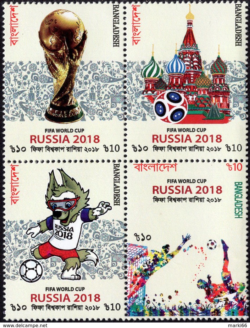 Bangladesh - 2018 - FIFA World Football Cup In Russia - Mint Stamp Set - Bangladesh