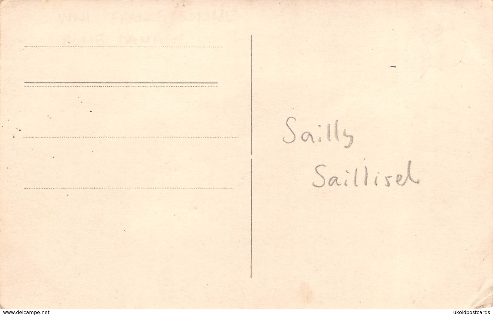 CPA -  80 - SAILLY SAILLISEL,  Allemande - GUERRE 1914 - 1918,  Carte Photo. - Altri & Non Classificati