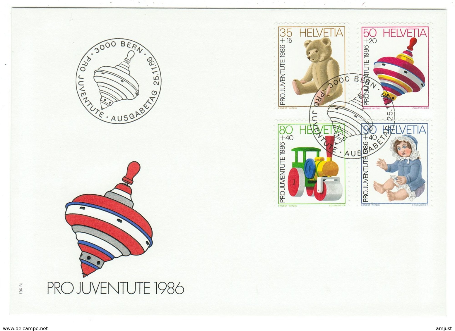 Suisse // Pro- Juventute / FDC / Lettre 1er Jour Série 1986 - Lettres & Documents