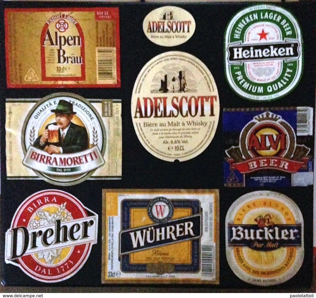 Used Beer label. Birra- Lot of 39 labels as per pictures.