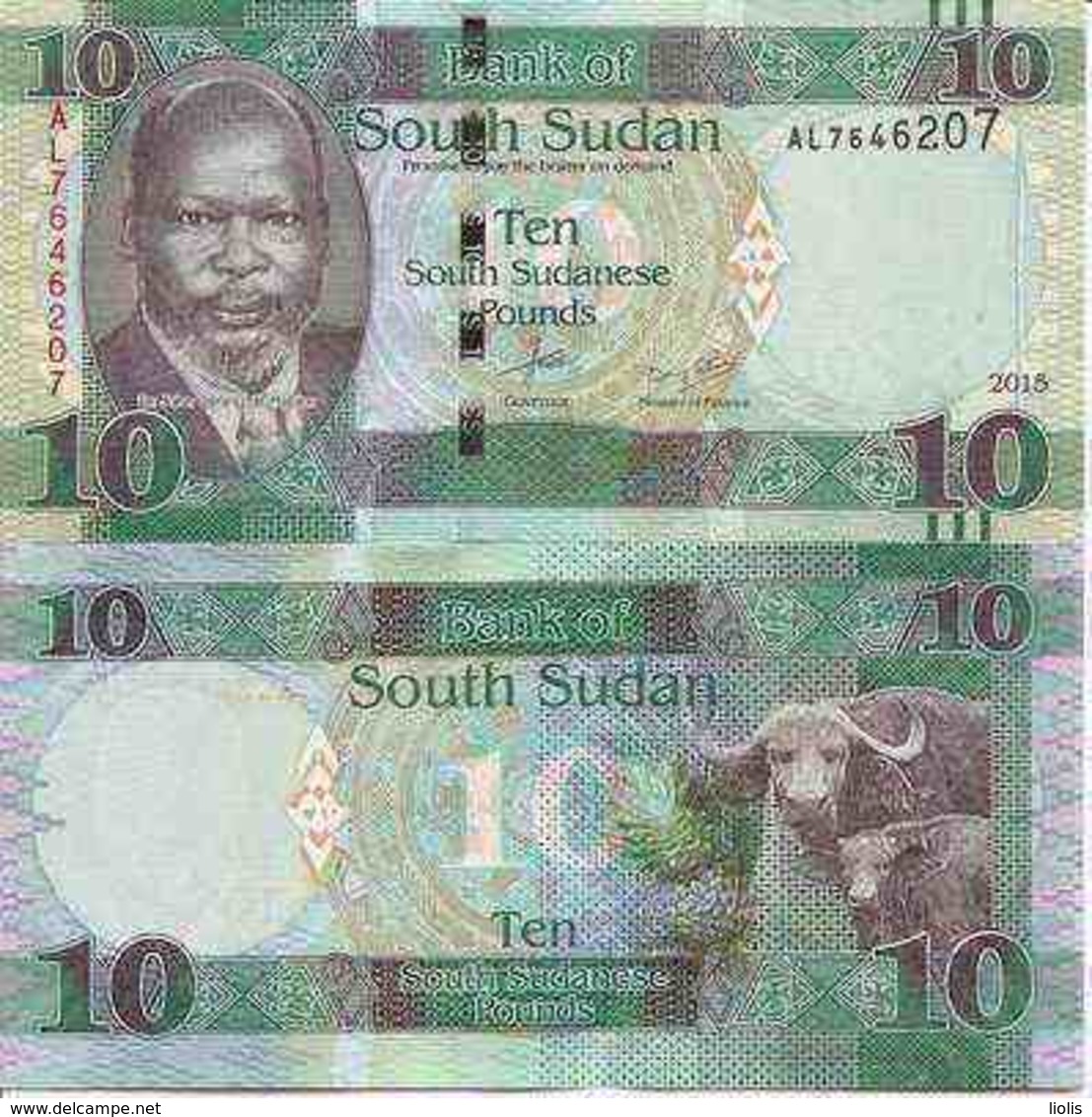 South Sudan  P-12a  10 Pounds   2015  UNC - Soudan Du Sud