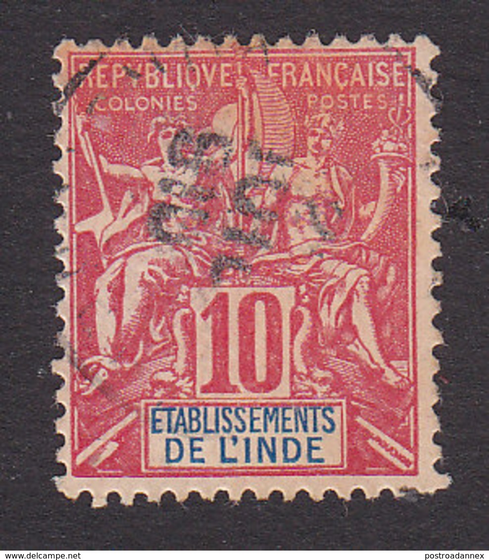 French India, Scott #6, Used, Navigation And Commerce, Issued 1892 - Used Stamps