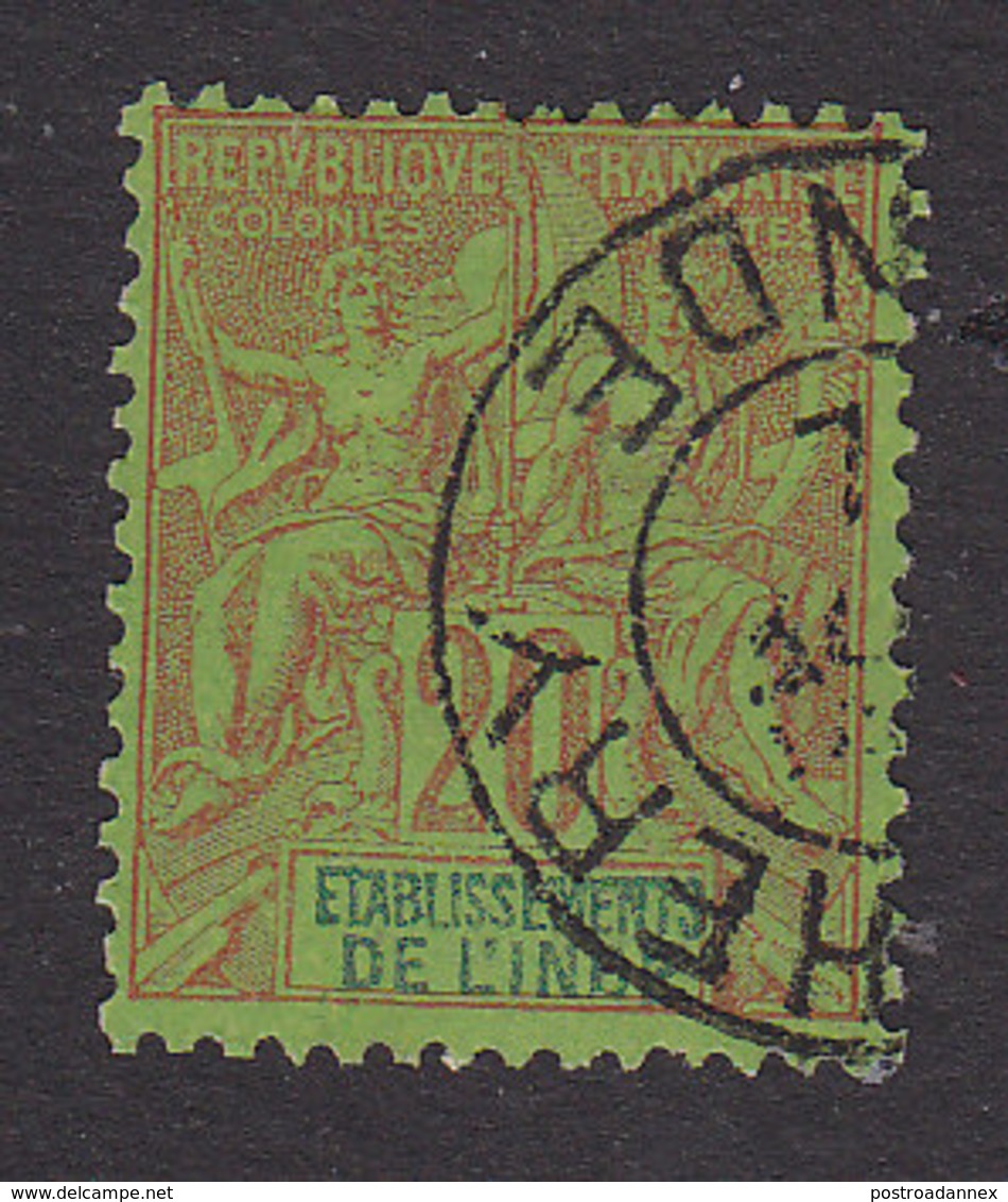 French India, Scott #9, Used, Navigation And Commerce, Issued 1892 - Used Stamps