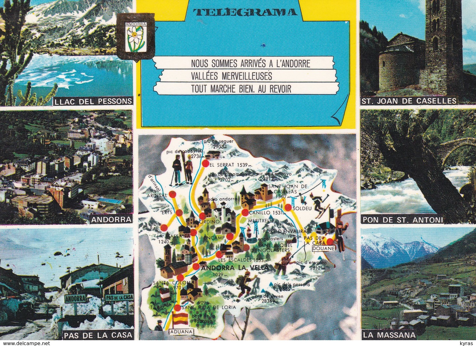 Timbre ANDORRE 1.20 Colchique 1975 S/ Cpm 10X15 Mutivues ANDORRE - Gebruikt