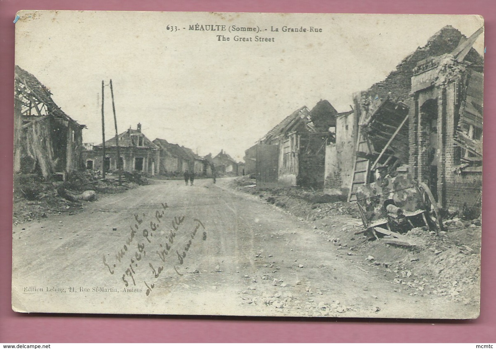 CPA Souple  - Méaulte -(Somme) - La Grande Rue - The Great Street - Meaulte