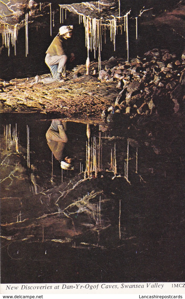 Postcard New Discoveries At Dan Yr Ogof Caves Swansea Valley Potholing Interest My Ref  B12371 - Glamorgan