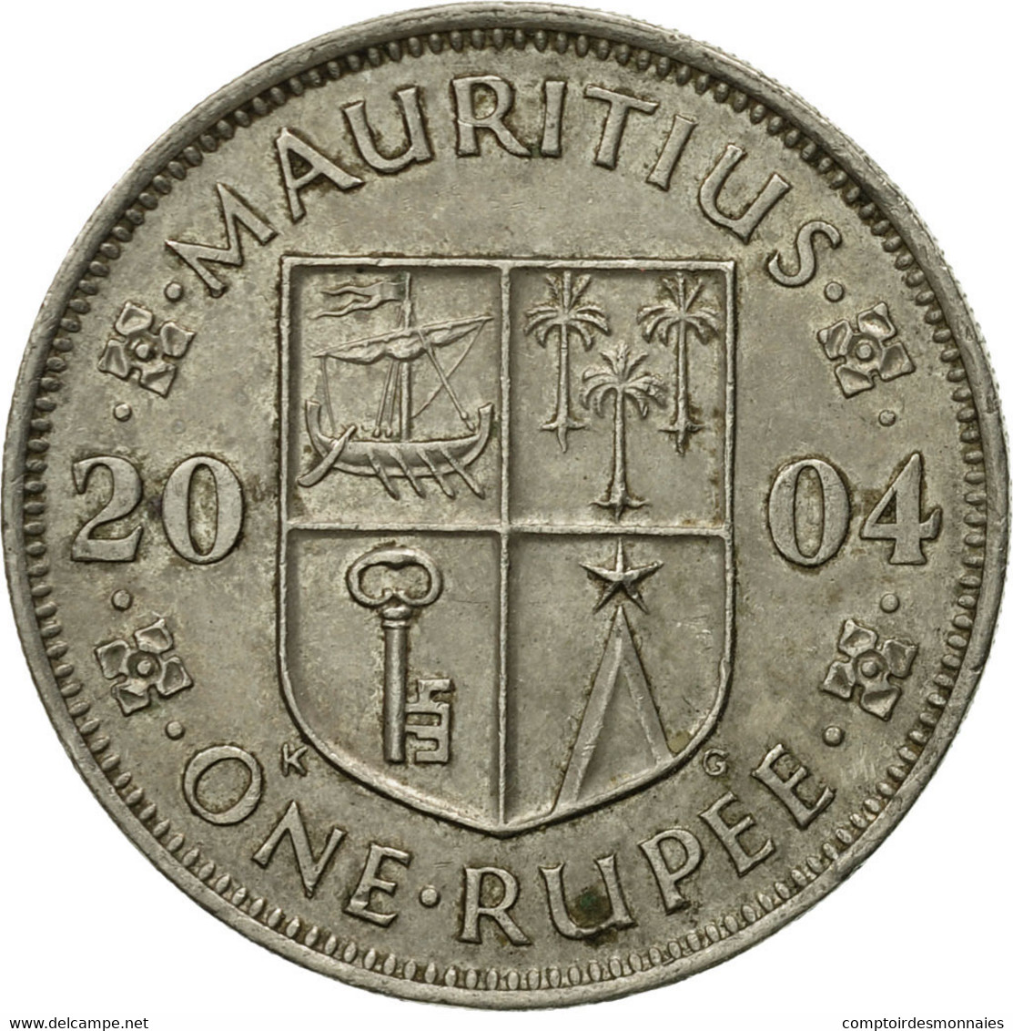 Monnaie, Mauritius, Rupee, 2004, TB+, Copper-nickel, KM:55 - Mauritius