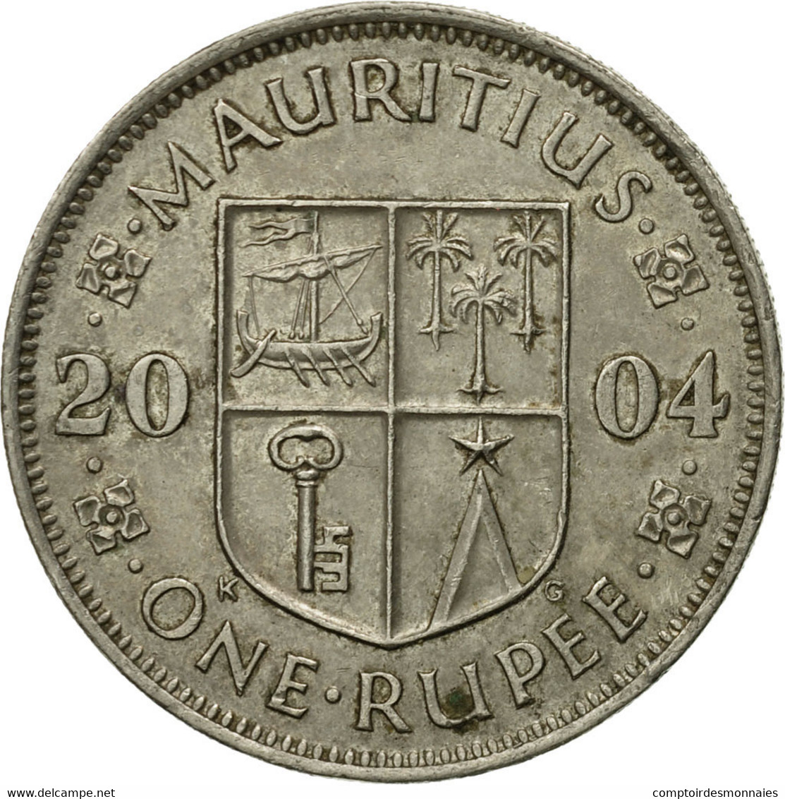 Monnaie, Mauritius, Rupee, 2004, TB+, Copper-nickel, KM:55 - Maurice