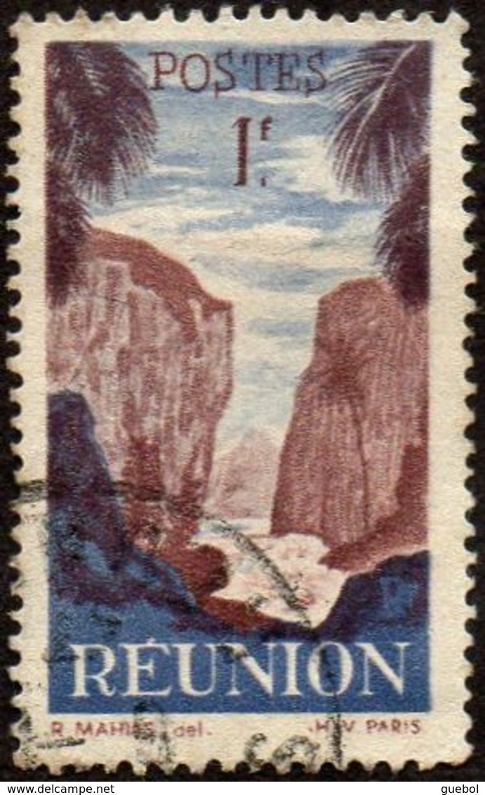 Réunion Obl. N° 268 - Détail De La Série émise En 1947 - 1 Fr Bleu Et Brun-lilas - Oblitérés