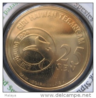 Malaysia Complete sets 12 Bird  2005 Nordic Gold BU 25 sen coin