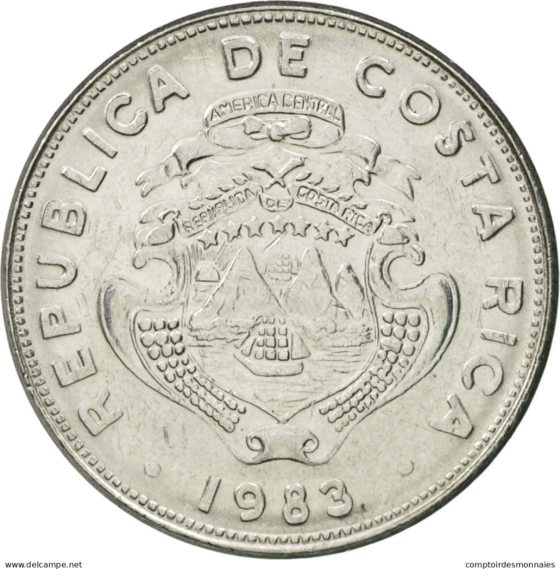 Monnaie, Costa Rica, 2 Colones, 1983, SUP, Stainless Steel, KM:211.1 - Costa Rica